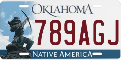 OK license plate 789AGJ