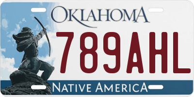 OK license plate 789AHL