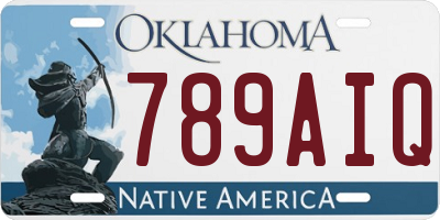 OK license plate 789AIQ