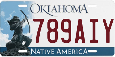 OK license plate 789AIY
