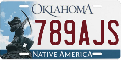 OK license plate 789AJS