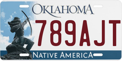 OK license plate 789AJT