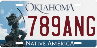 OK license plate 789ANG
