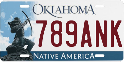 OK license plate 789ANK