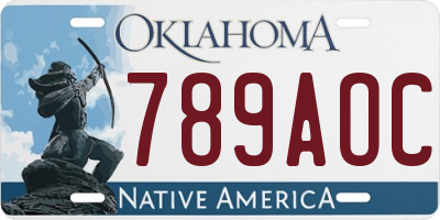 OK license plate 789AOC