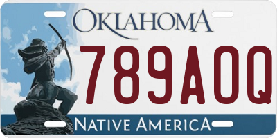 OK license plate 789AOQ