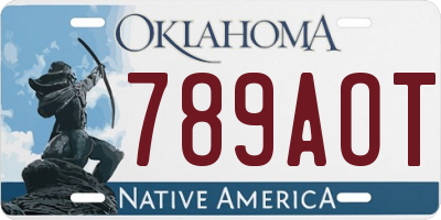 OK license plate 789AOT