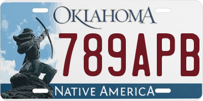 OK license plate 789APB