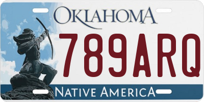 OK license plate 789ARQ
