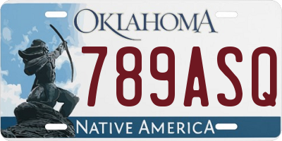 OK license plate 789ASQ