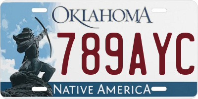 OK license plate 789AYC