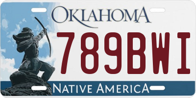 OK license plate 789BWI