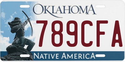 OK license plate 789CFA
