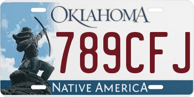OK license plate 789CFJ