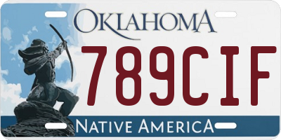 OK license plate 789CIF