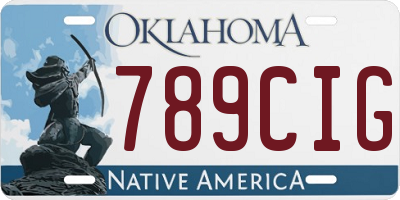 OK license plate 789CIG