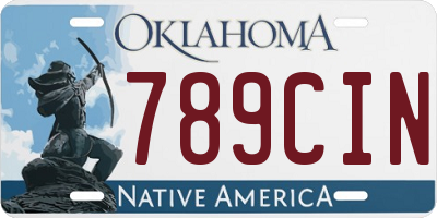 OK license plate 789CIN