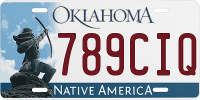 OK license plate 789CIQ