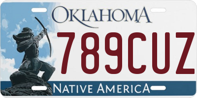 OK license plate 789CUZ