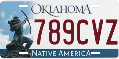 OK license plate 789CVZ