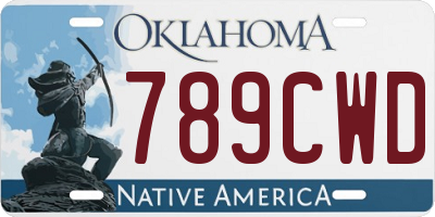 OK license plate 789CWD