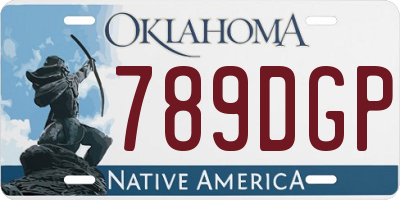 OK license plate 789DGP