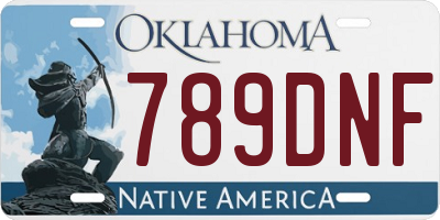 OK license plate 789DNF