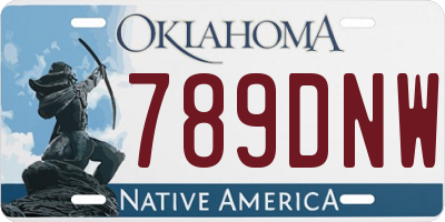 OK license plate 789DNW