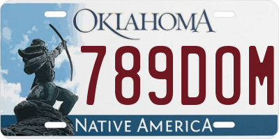 OK license plate 789DOM
