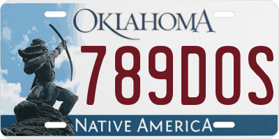 OK license plate 789DOS