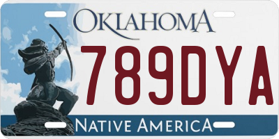 OK license plate 789DYA