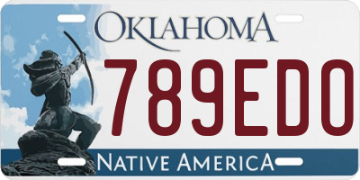 OK license plate 789EDO