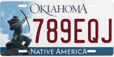 OK license plate 789EQJ