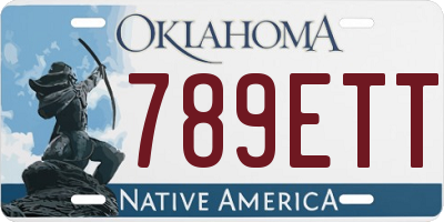 OK license plate 789ETT