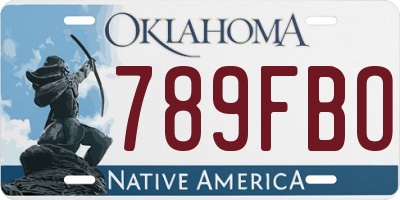 OK license plate 789FBO