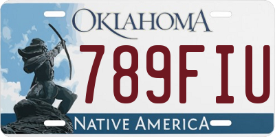 OK license plate 789FIU