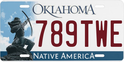 OK license plate 789TWE