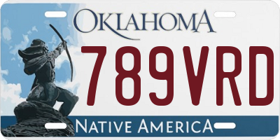 OK license plate 789VRD