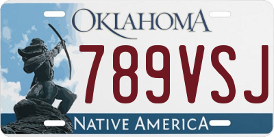 OK license plate 789VSJ