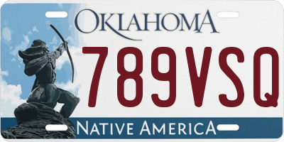 OK license plate 789VSQ