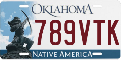 OK license plate 789VTK