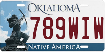 OK license plate 789WIW
