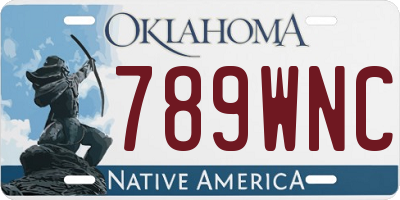 OK license plate 789WNC