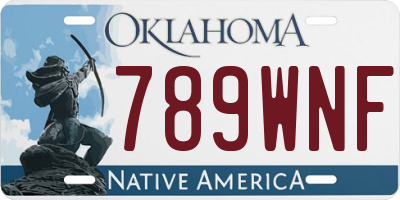 OK license plate 789WNF