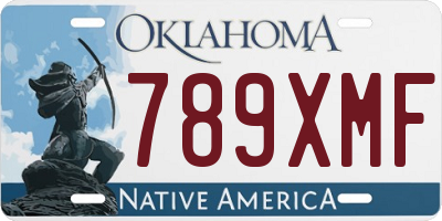 OK license plate 789XMF