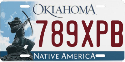 OK license plate 789XPB