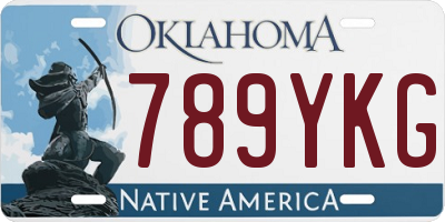 OK license plate 789YKG