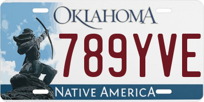 OK license plate 789YVE