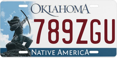 OK license plate 789ZGU