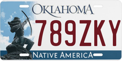 OK license plate 789ZKY